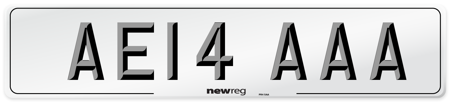 AE14 AAA Number Plate from New Reg
